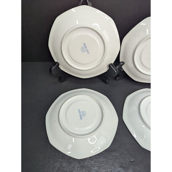 Savoir Vivre Celina Y0010 Fine China 6" Polygon Saucer Replacement Set of 4 - Picture 6 of 9